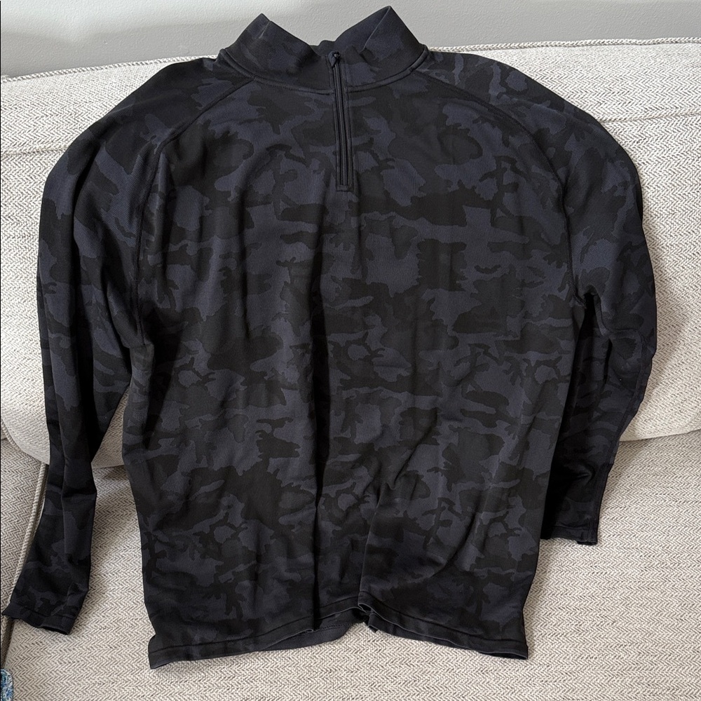 Men's Black Camouflage Polo Shirt